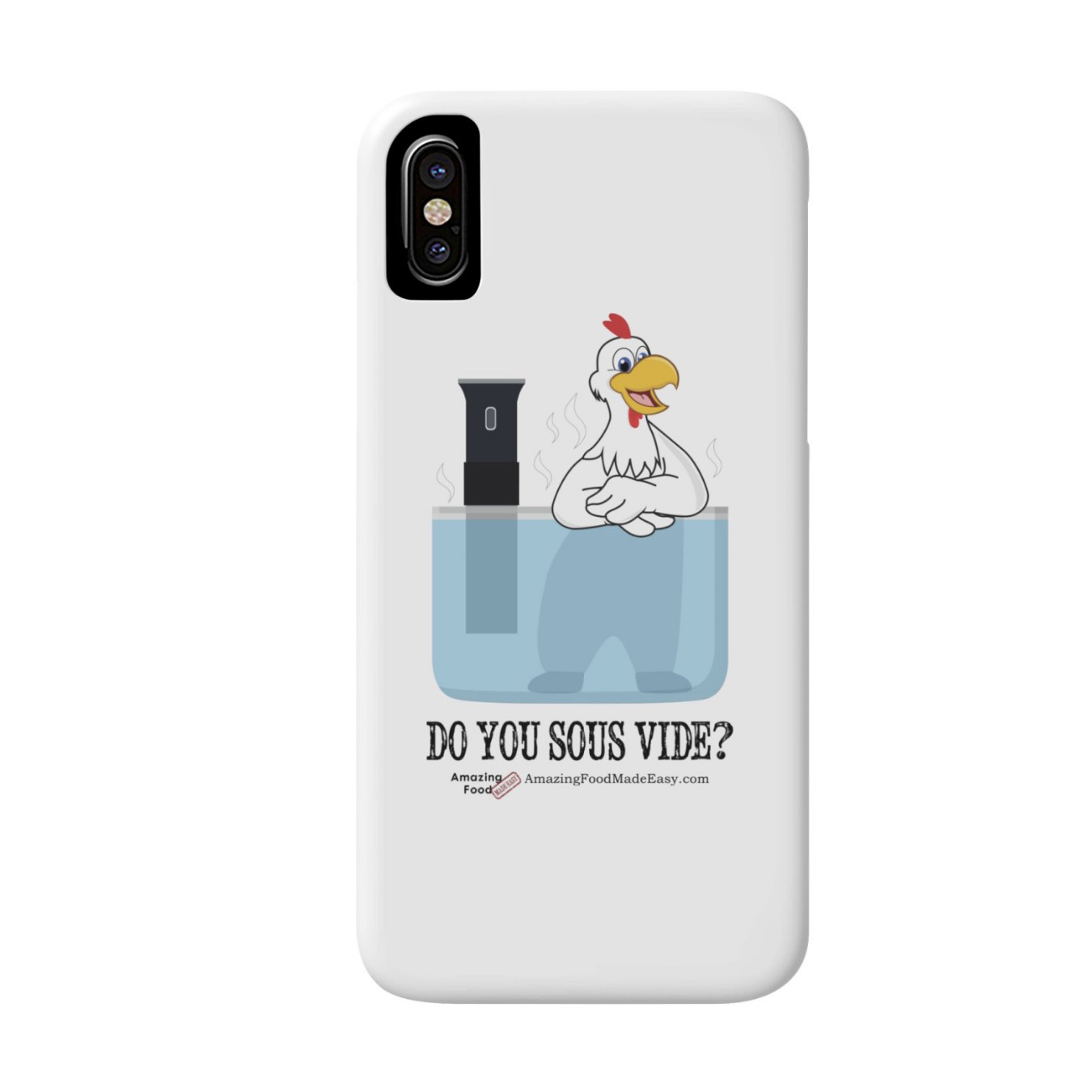 sous vide phone case chcicken light